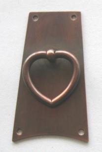Art Nouveau copper cabinet handles door pulls