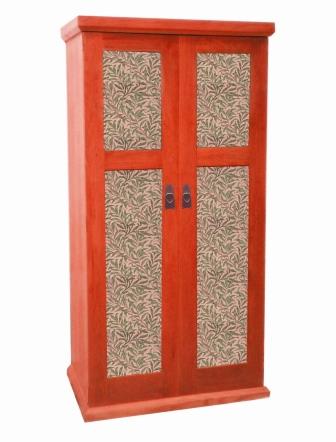 William Morris Arts & Crafts Movement & Gothic Revival 'Artisan' style blue painted 2 door bedroom wardrobe