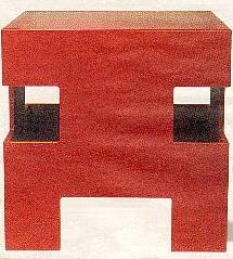 De Stijl style painted table