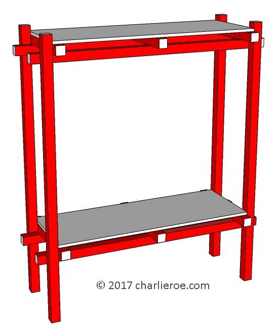 New Gerrit Rietveld Piet Mondrian style De Stijl side console tabl