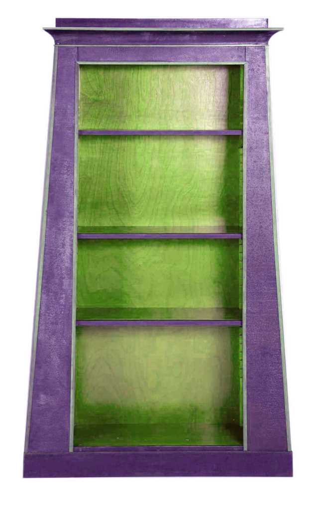 new ancient Egyptian Revival style Pylon shaped painted bookcases display cabinet