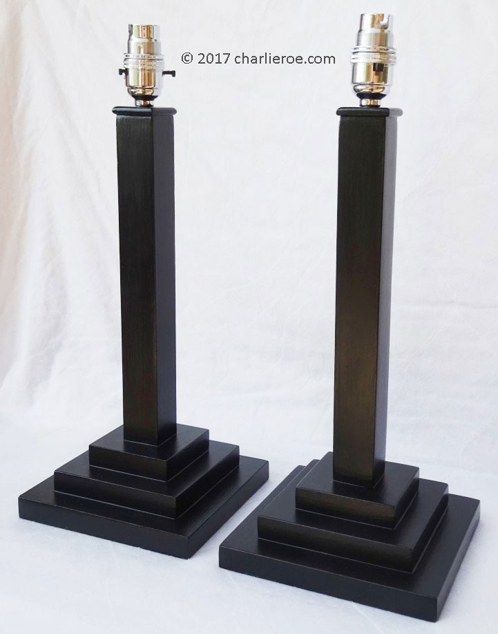 new ancient Egyptian Revival style painted table lamp with decorative Egyptian design