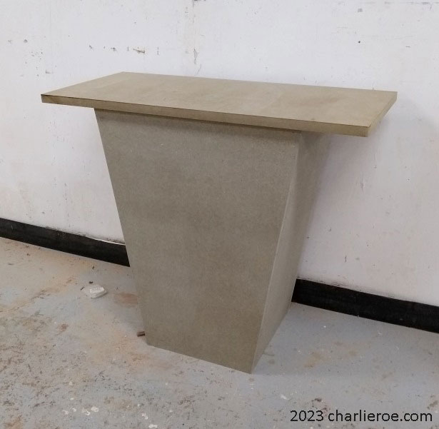 new ancient Egyptian Revival style Pylon shaped painted console table being constructed