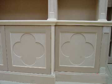 new Gothic Revival style Gotik Gothique quatrefoil door panels