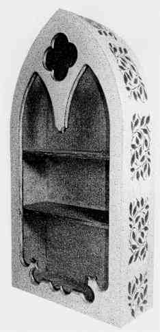 Gothic Gothique painted bookshelves bookcase