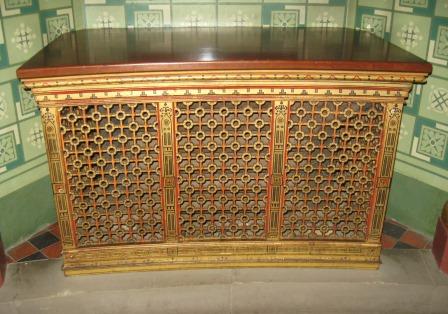 New Gothic Revival style painted & gilded radiator cases